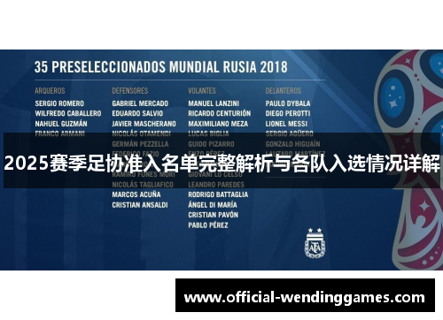 2025赛季足协准入名单完整解析与各队入选情况详解