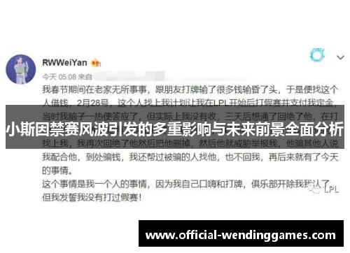 小斯因禁赛风波引发的多重影响与未来前景全面分析